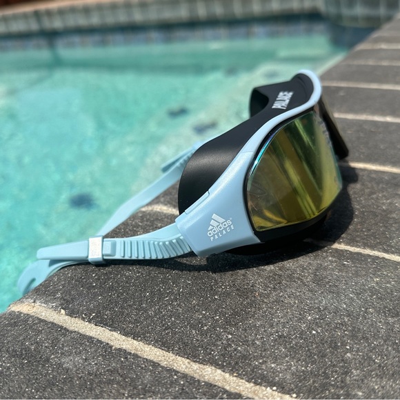 NWT ADIDAS X PALACE PERSISTAR 180 MASK MIRRORED SWIM GOGGLE GL7489 - Picture 6 of 9